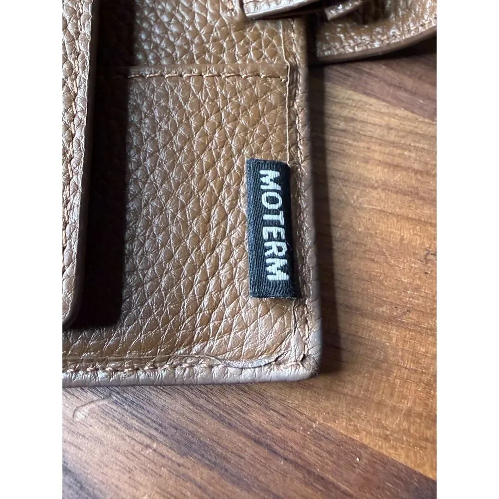 Moterm Leather Pocket Rings Planner Binder Organizer Cover Pebble Grain Brown